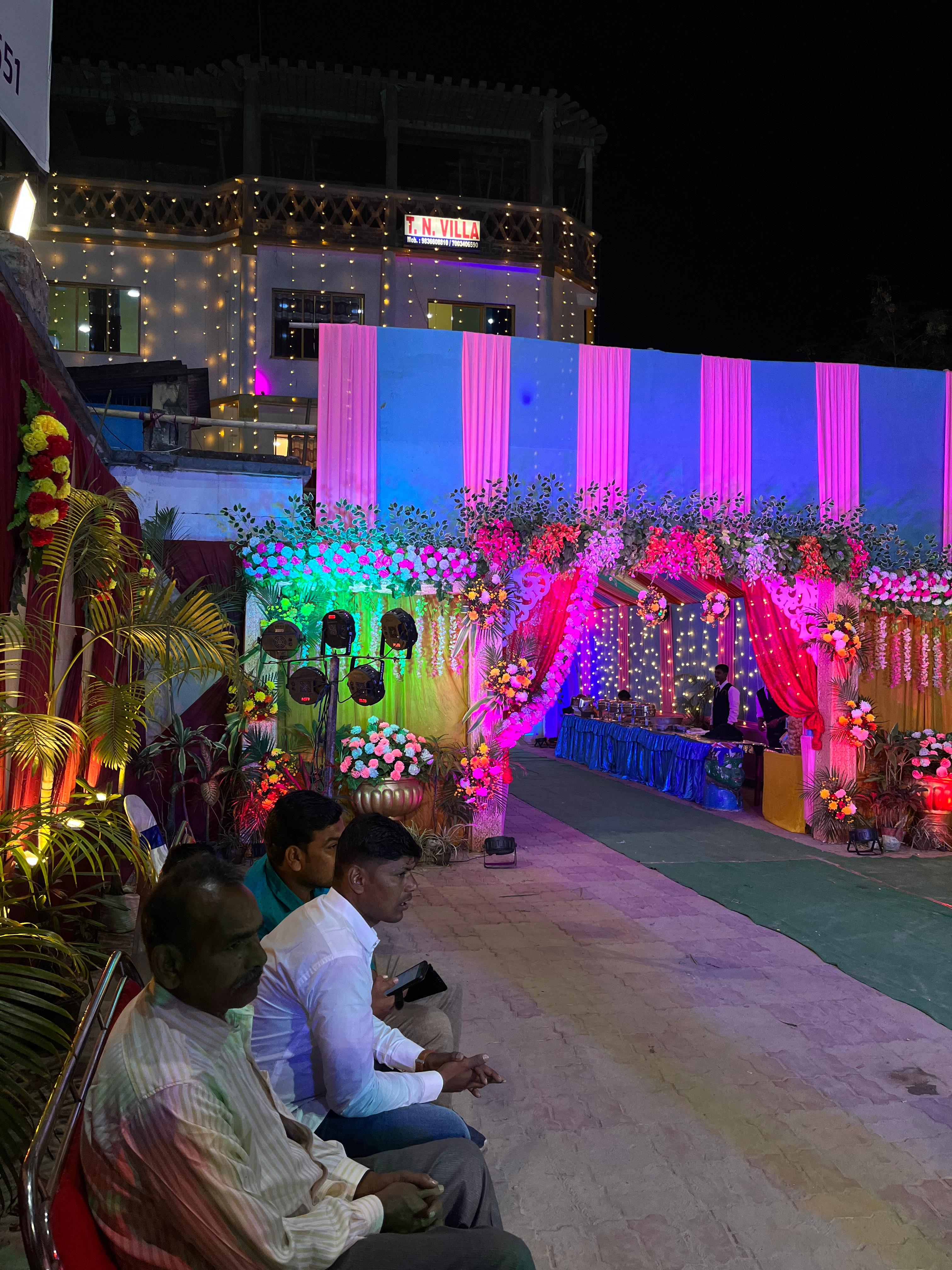 Elegant banquet hall setup